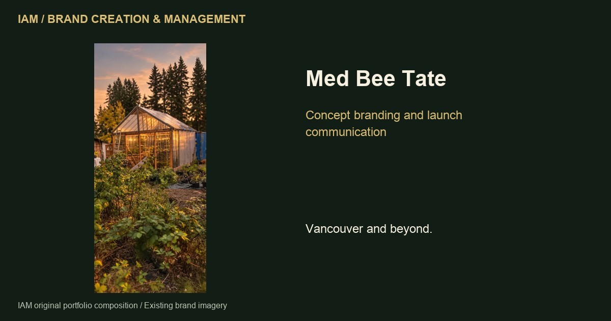 IAM original portfolio composition featuring Med Bee Tate brand imagery IAM original portfolio composition featuring Med Bee Tate brand imagery