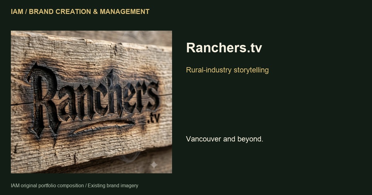 IAM original portfolio composition featuring Ranchers.tv brand imagery IAM original portfolio composition featuring Ranchers.tv brand imagery